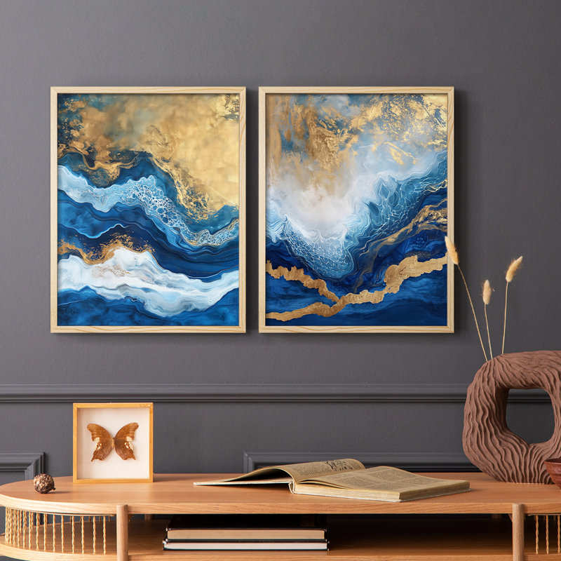 ABSTRACT Series CDXVIII - Reproduction encadrée de qualité supérieure - prête à être accrochée - aucun clou requis - aucun clou requis