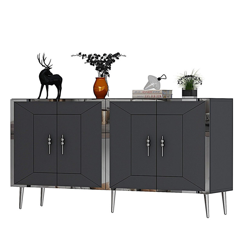 Olivia 150cm Console Table, Grey/Silver