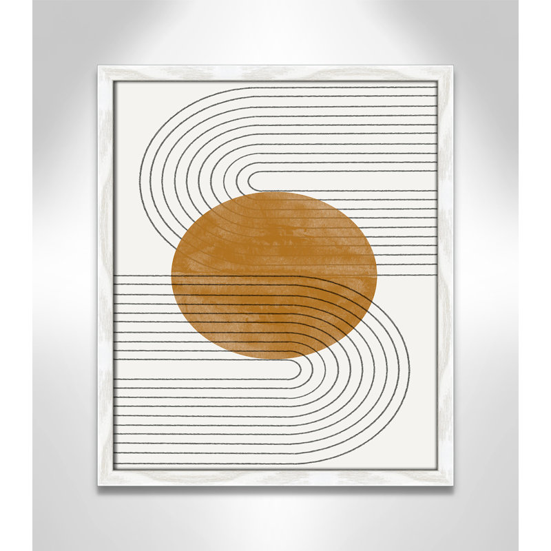 Échos courbés par Miuus Studio, 16'' W x 19'' H, Grain de bois blanc, Impression encadrée