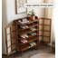 Meuble de rangement à double porte pratique en bois de frêne blanc rétro pour le salon et la chambre à coucher