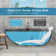70.86''L x 33.46''W Freestanding Solid Surface Resin Stone Bathtub With Pop-Up Drain And Overflow