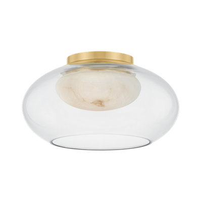 Moore Flush Mount in Aged Brass