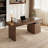 Modern Minimalist Storage Desk With Built In Power Outlets For Home Office Workstation-2093140058