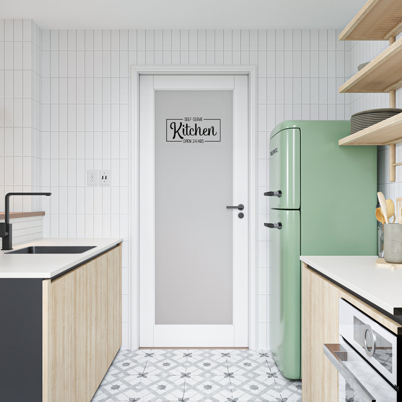 Porte de cuisine en bois massif, 32 po x 80 po
