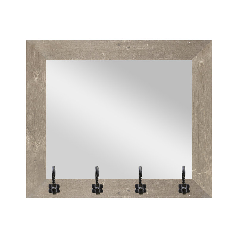 Miroir Tecopa, Bois clair / fer