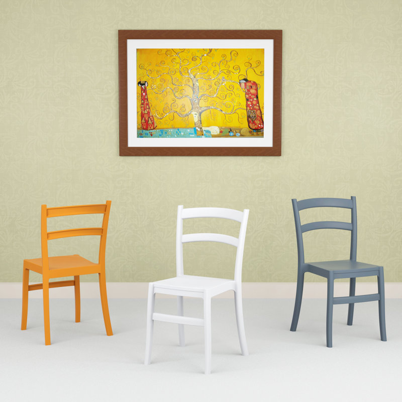 Jantzen 18'' H Stacking Side Chair, White