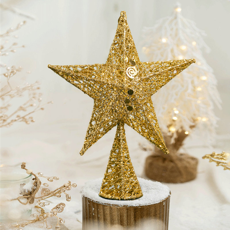 Metal Astrology & Stars Tree Topper, Gold, 35cm H x 25cm W