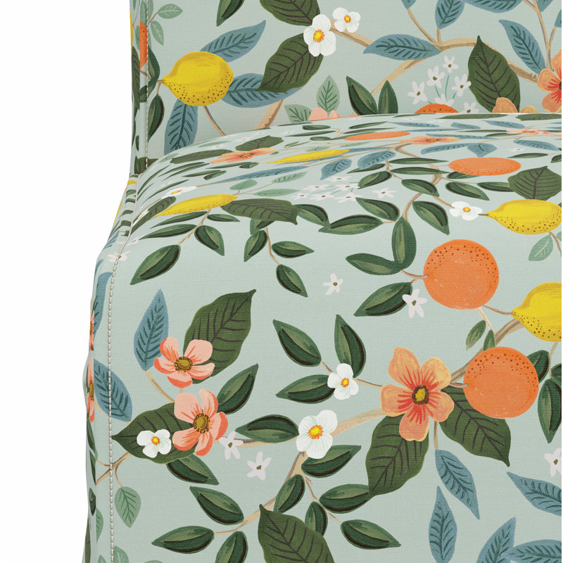 Frances Slipcover Dining Chair, Rpc Citrus Grove Mint Linen