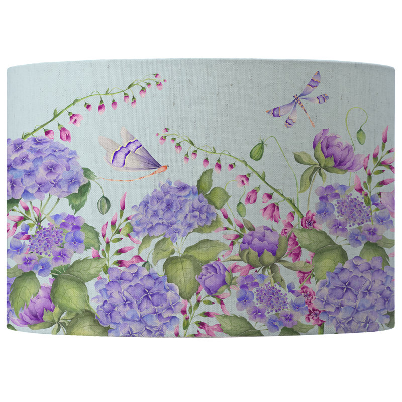 Round Lamp Shade in Purple, 25cm H x 40cm W x 40cm D
