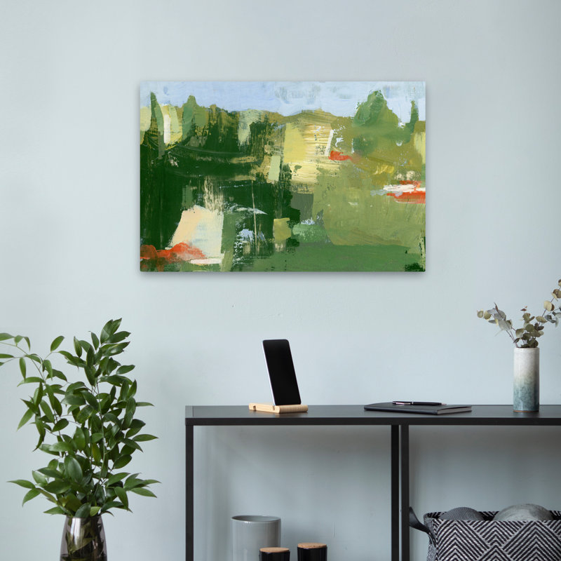 Carolina Red Banks - Art abstrait paysages, H 16 po x l 24 po