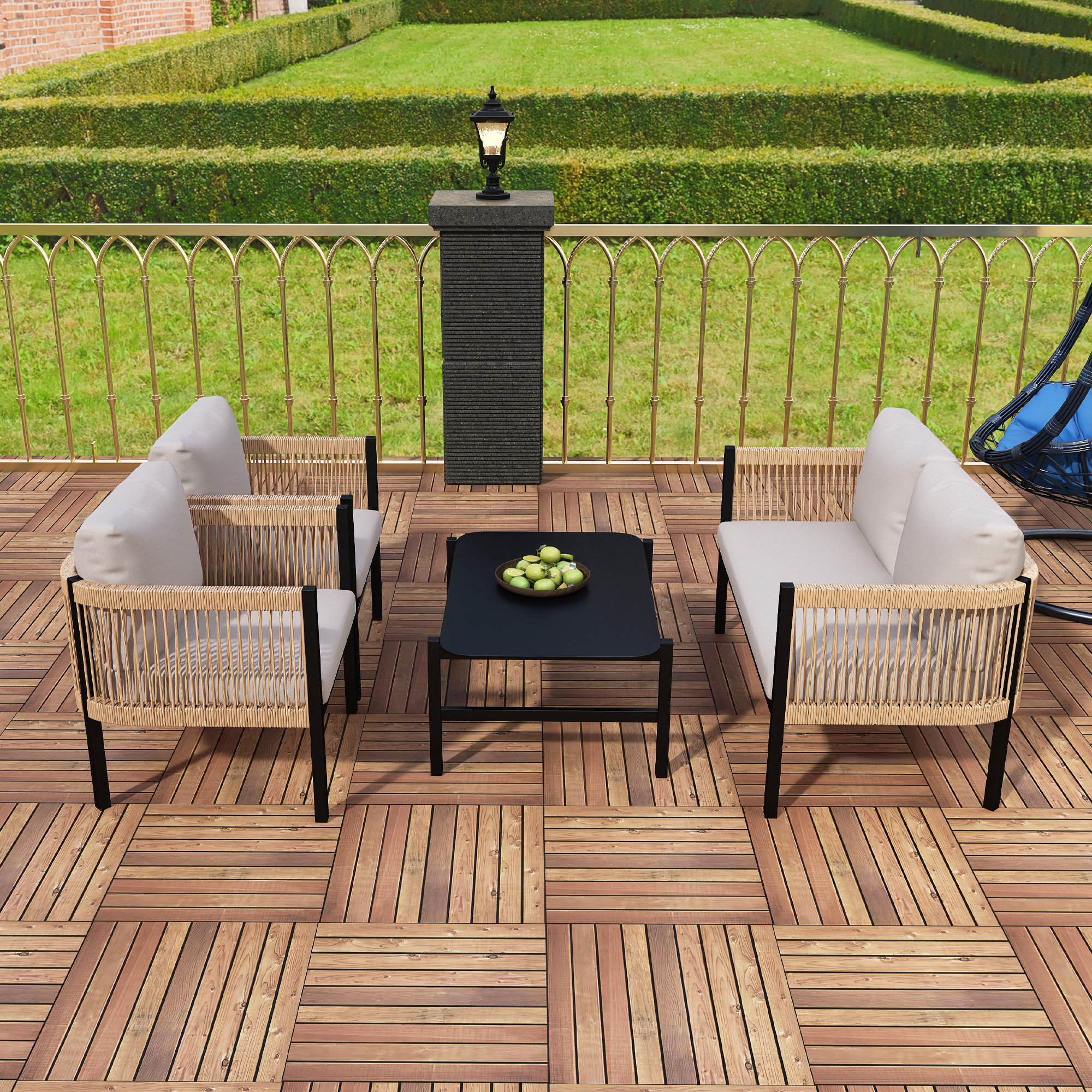 Bay Isle Home™ Multi-Person Outdoor Sofa Combination With A Table ...