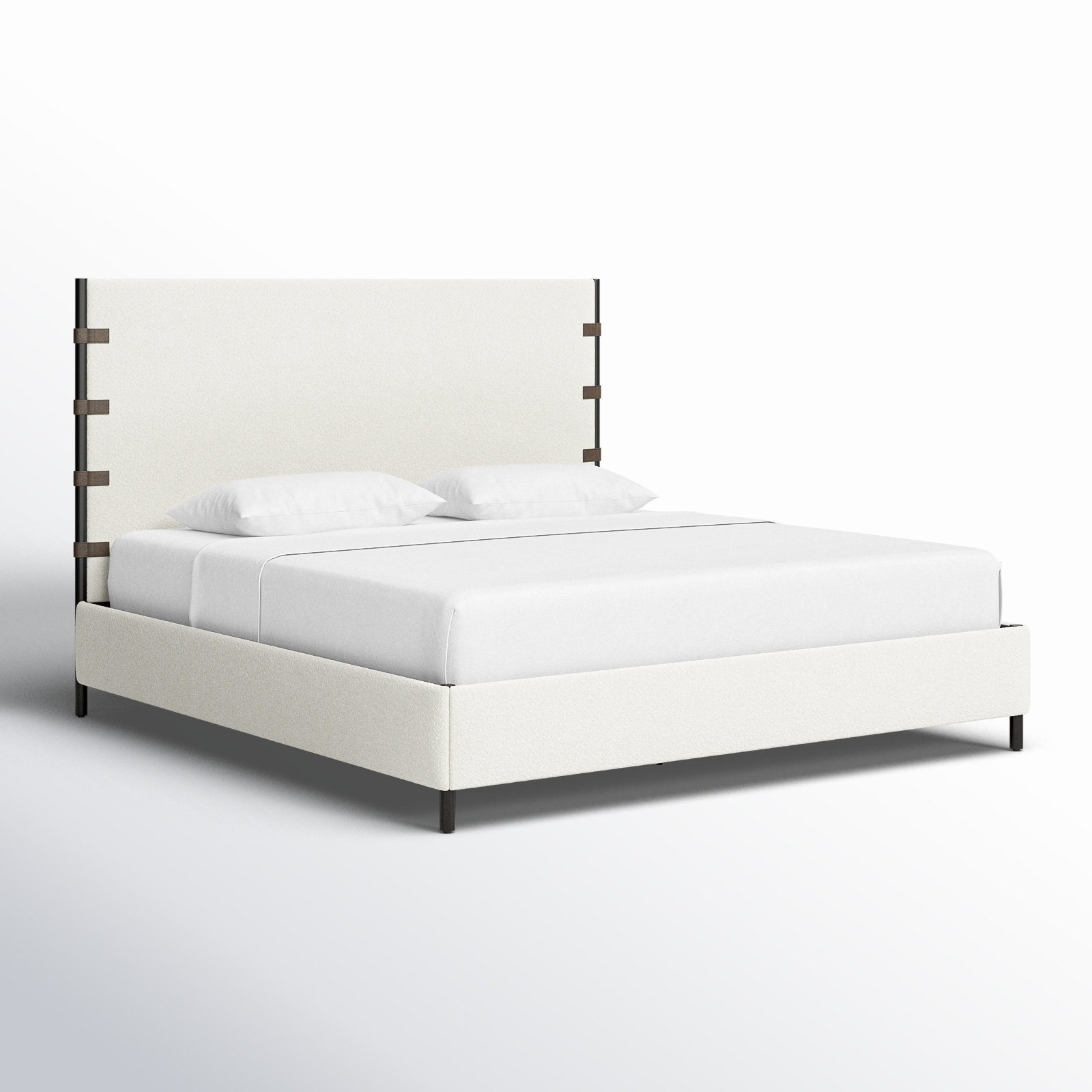 Amadeo Upholstered Metal Bed, King