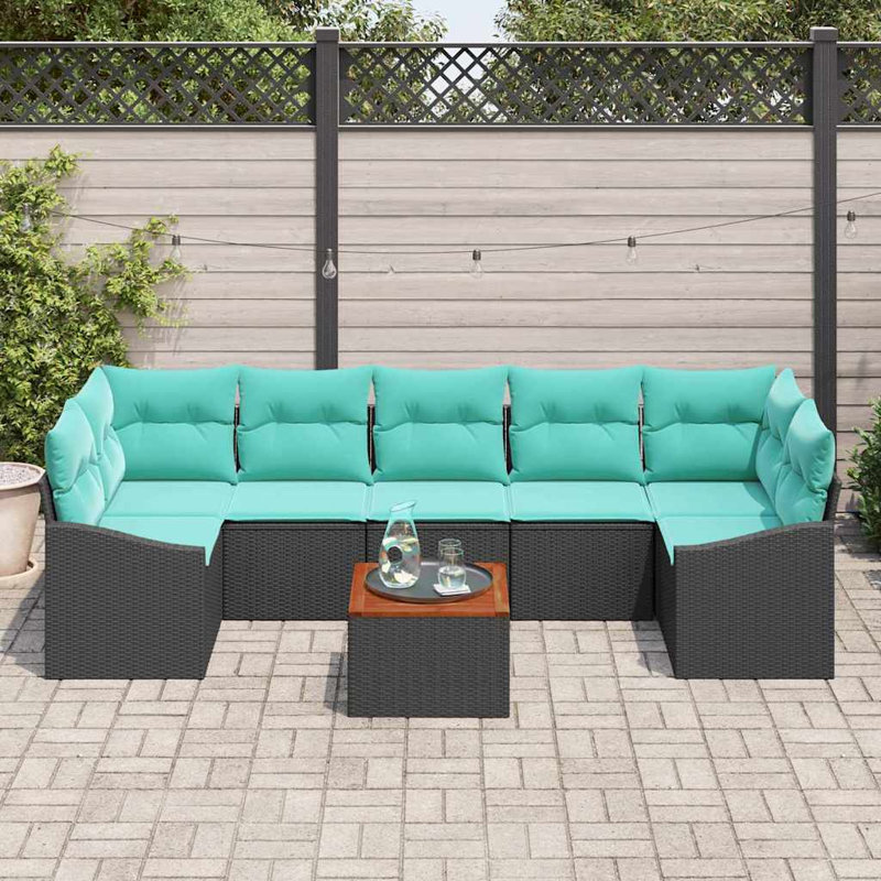 Ensemble de canapé de jardin avec coussin vidaXL 8 pièces vidaXL