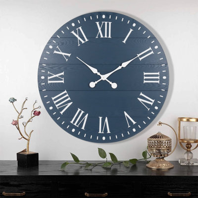 35‘’ Large Wall Clock, Round Wall Clock For Living Room Decor, Farmhouse Wall Clock For Bedroom, Entrance, Office