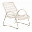 Chaise longue d'extérieur (ensemble de 2) - Structure en fer et osier en plastique