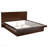 Tokyo Cappuccino Wood Eastern King Led Panel Bed