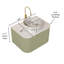 Meuble-lavabo de salle de bain 24 po avec lavabo, lavabo à fixation murale à bords arrondis flottants avec tiroir, lavabo en céramique blanc avec motif de pierre, pré-assemblé, vert clair