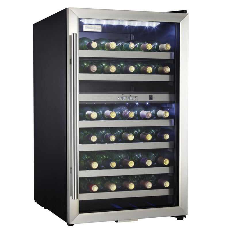 Stainless Steel Dual-Zone 38-Bottle Wine Cooler