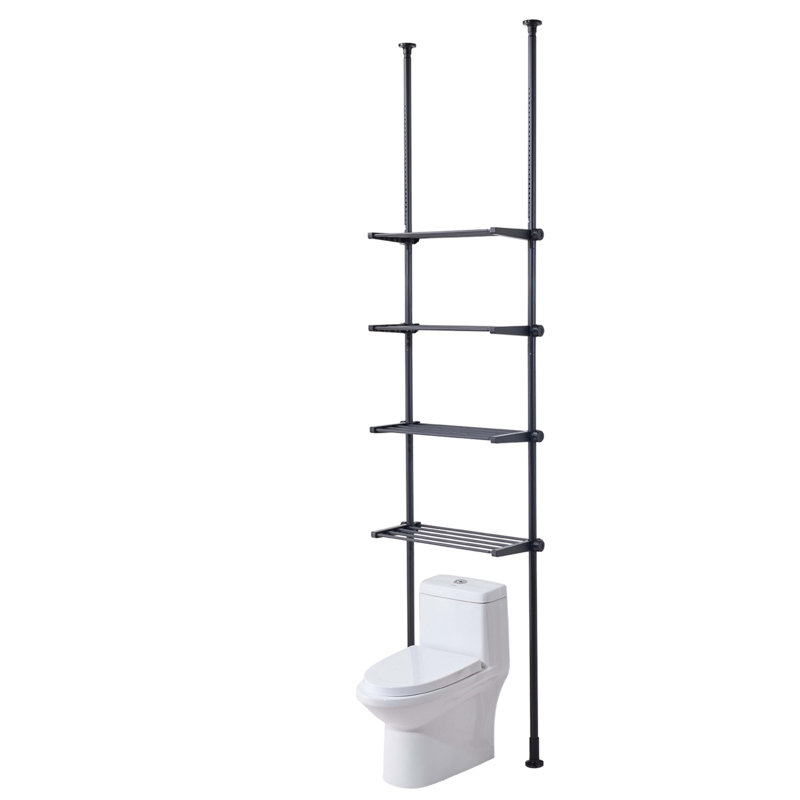 Étagère de salle de bain à 4 niveaux au-dessus de la toilette