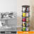 Rotating 360° Bookshelf Tower, Stackable Spinning Bookcase, Space‑Saving Revolving Round Shelf, Floor Standing Swivel Corner Organizer-1514050642