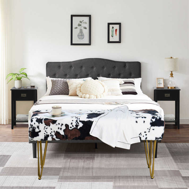 Gonne Faux Fur Upholstered Bench