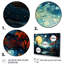 «Dreamy Mountain Scenery At Night III - Winter Landscape Multipanel», art mural