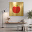 «Red Apple» par Ann Kelle, art mural en métal doré, 36 po x 36 po-1955916251