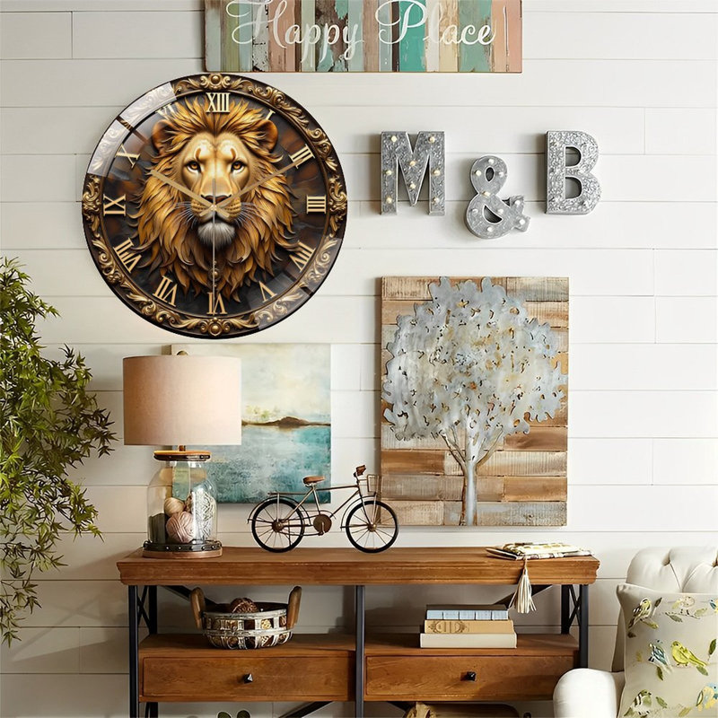 Horloge murale 2 po Lion Lion