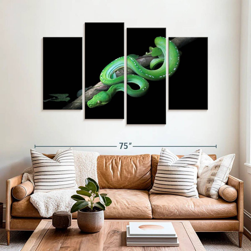 Brampt Green Python Slithering On A Branch