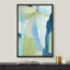 «Clean Green» et «Blue» multicolore, forme abstraite, art mural moderne sur toile encadrée