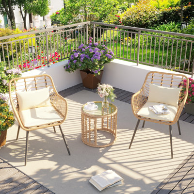 Giblin - Person Patio Conversation Sets with Cushions