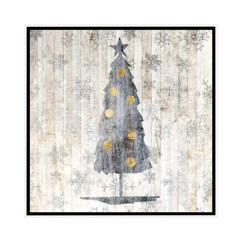 «Soph sophistiqué Noël II» par Grace Popp - impression, Pas de tapis, H 18 po x l 18 po x 1,5 po, Toile blanche encadrée