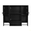 Armoire de rangement murale moderne 35 po x 28 po, armoire de salle de bain murale avec miroir, armoire à pharmacie avec barre à serviettes-1385052797