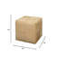 Cream Hide Ottoman, Small-798143303