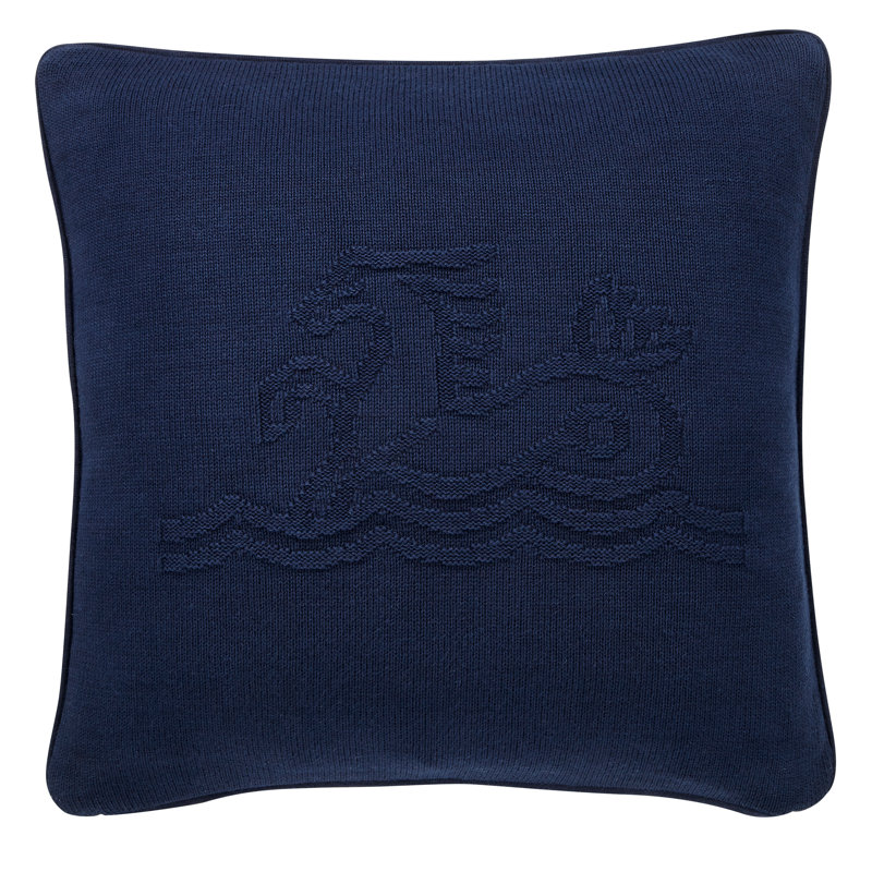 Signature Knit Feather Filled Cushion, Midnight