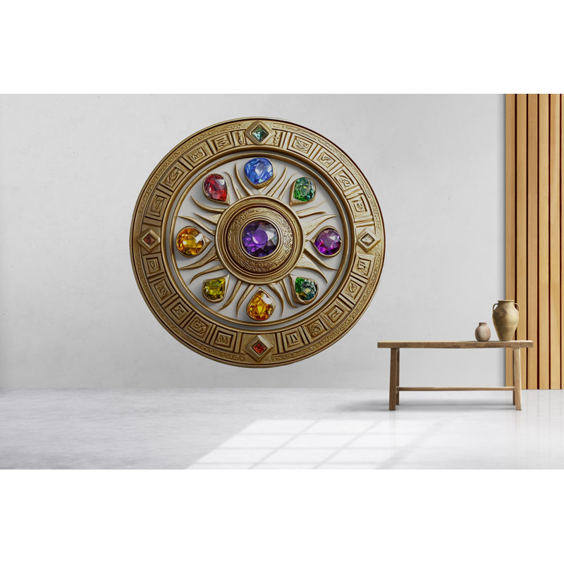 Murale de pierre précieuse Mandala, art mural géométrie sacrée, décor spirituel de luxe, déclaration Boho 431Mv