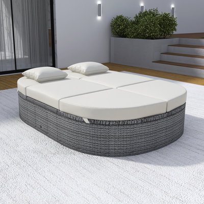 2-Person Daybed With Cushions And Pillows