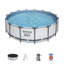 Steel Round Frame Set Pool 271.78cm H x 1084.58cm W x 224.79cm L , with Pump Included-93754896