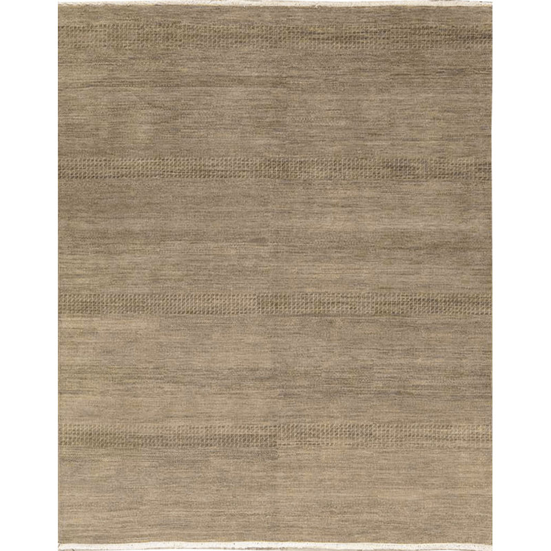 Tapis vert clair et doré de haute qualité noué à la main