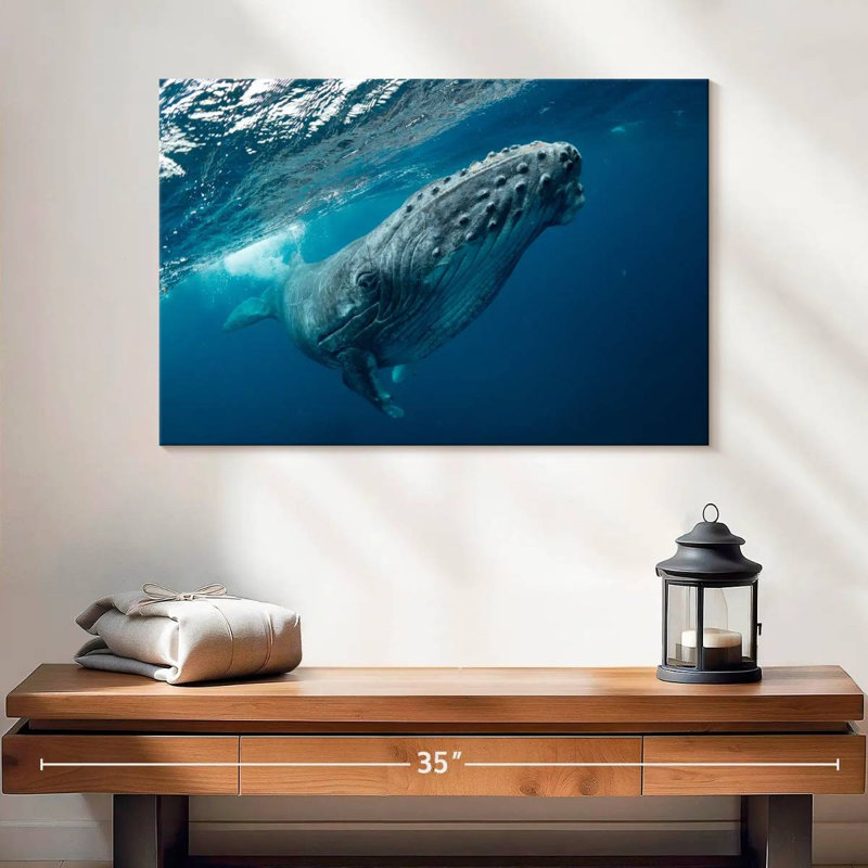 Whale Near Surface, 16" H x 24" W