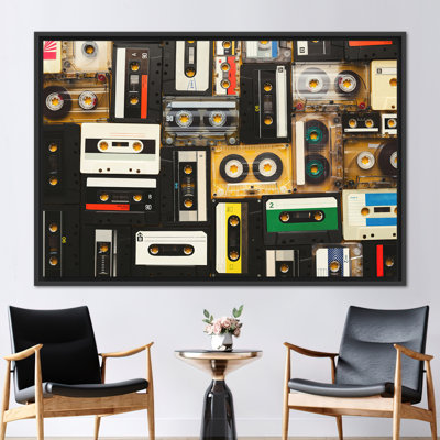 Retro Cassette Tape Canvas Art Print for Music Lovers Wall Decor - Unique Nostalgic Piece