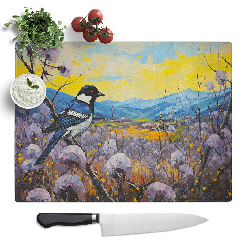 Magpie Colour Field  Glass Chopping Board