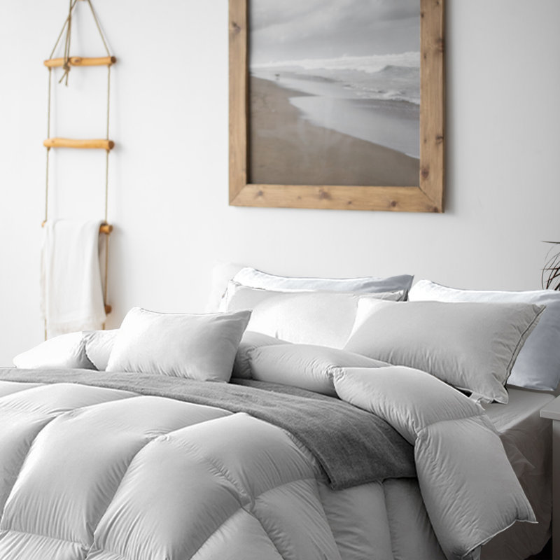 Édredon en duvet d'oie blanche extra chaud 600, Très grand californien (56 oz)