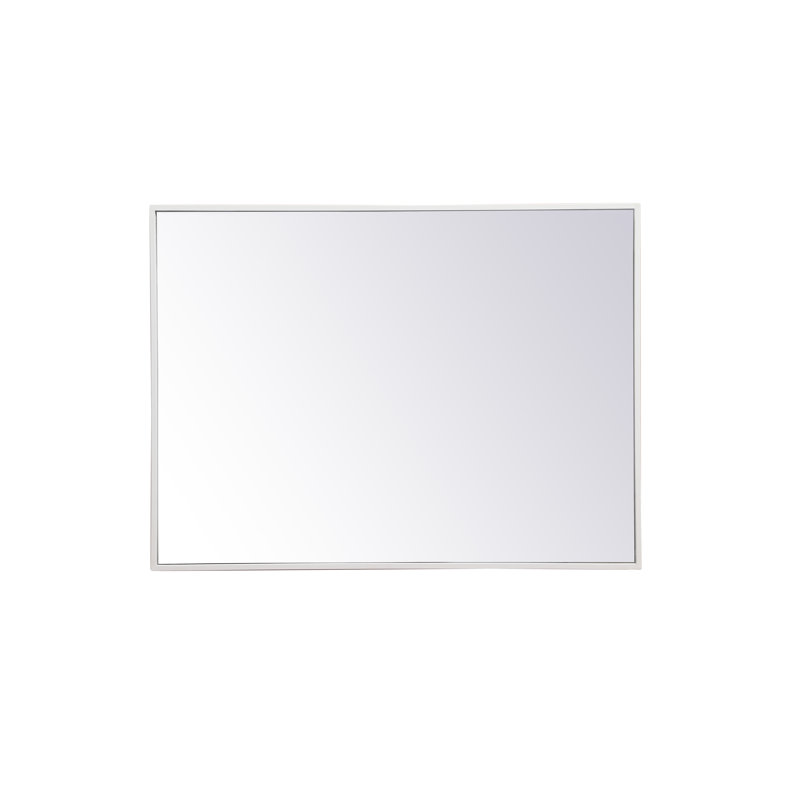 Sabine Metal Rectangle Wall Mirror, 32" x 24", White