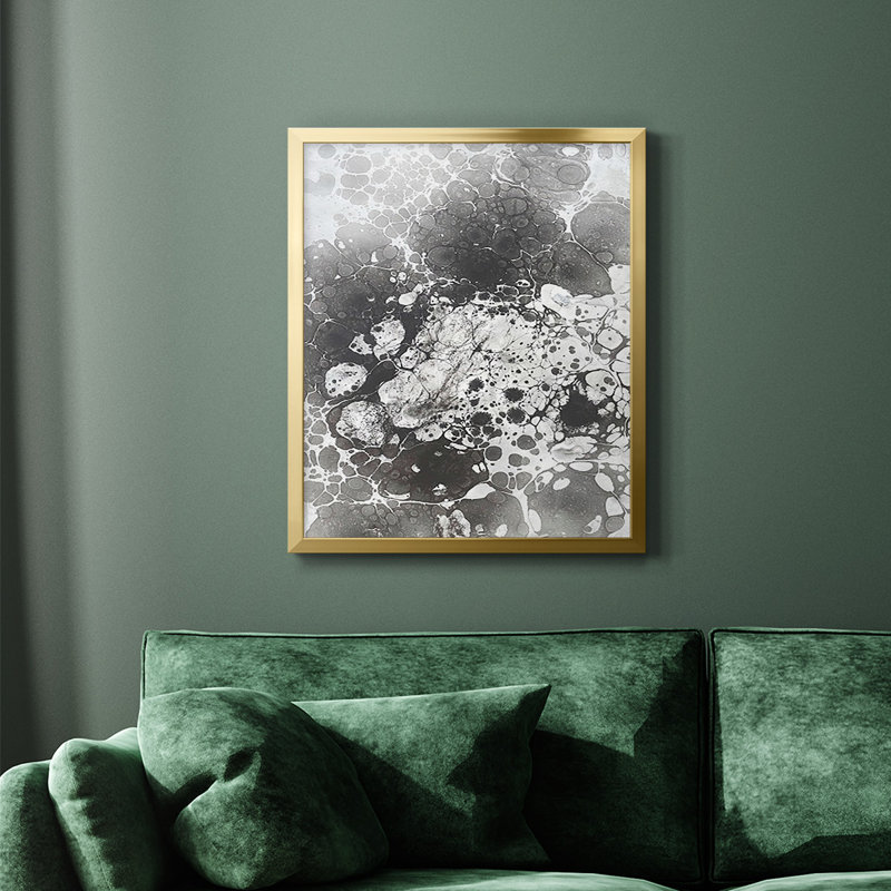 Marbling VI Premium Framed Canvas - Ready to Hang, Gold, 24" H x 20" W