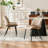 Mackensie Upholstered Dining Chairs Faux Leather Kitchen Chairs with Metal Legs-1464084911