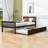 Twin Size Platform Bed Frame with Trundle-1740958624