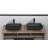 14.38" L -22.25" W -4-3/8 In. H Matte Shell  Glass Rectangular Vessel Bathroom Sink In Black With  Faucet And Pop-Up Drain In Matte Black