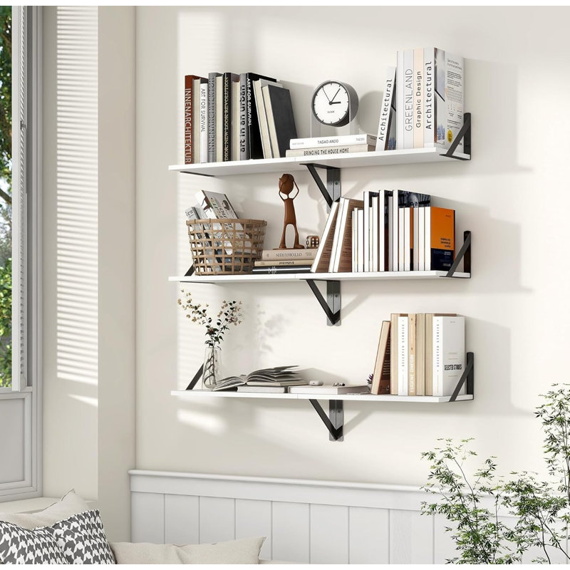 2 Piece Wood Floating Shelf