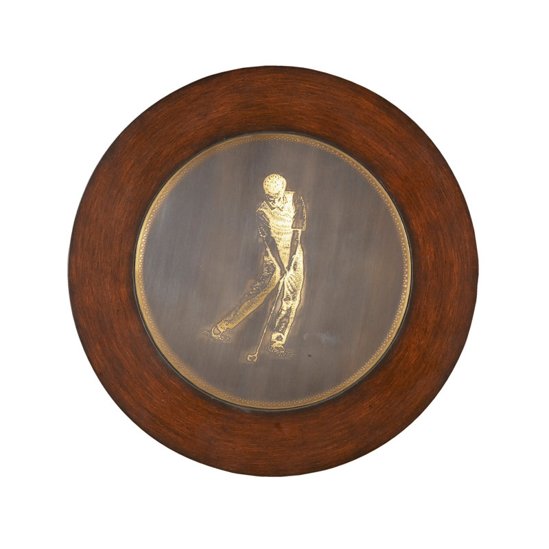 Nineteenth Hole Round Golf 20"W Side Table